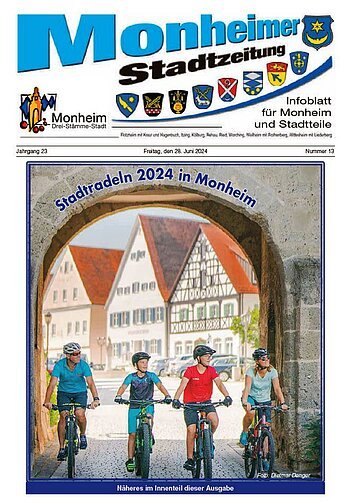 Titelseite der Monheimer Stadtzeitung vom 28.06.2024