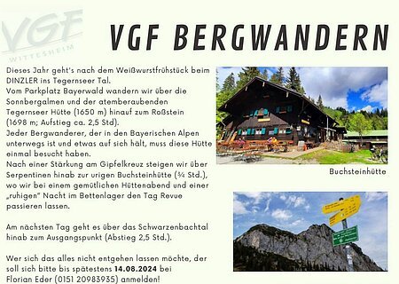 VGF Bergwandern ins Tegernseer Tal
