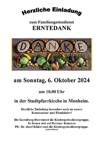 Familiengottesdienst 06.10.2024 Erntedank