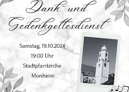 Dank- und Gedenkgottesdienst Stadtkapelle