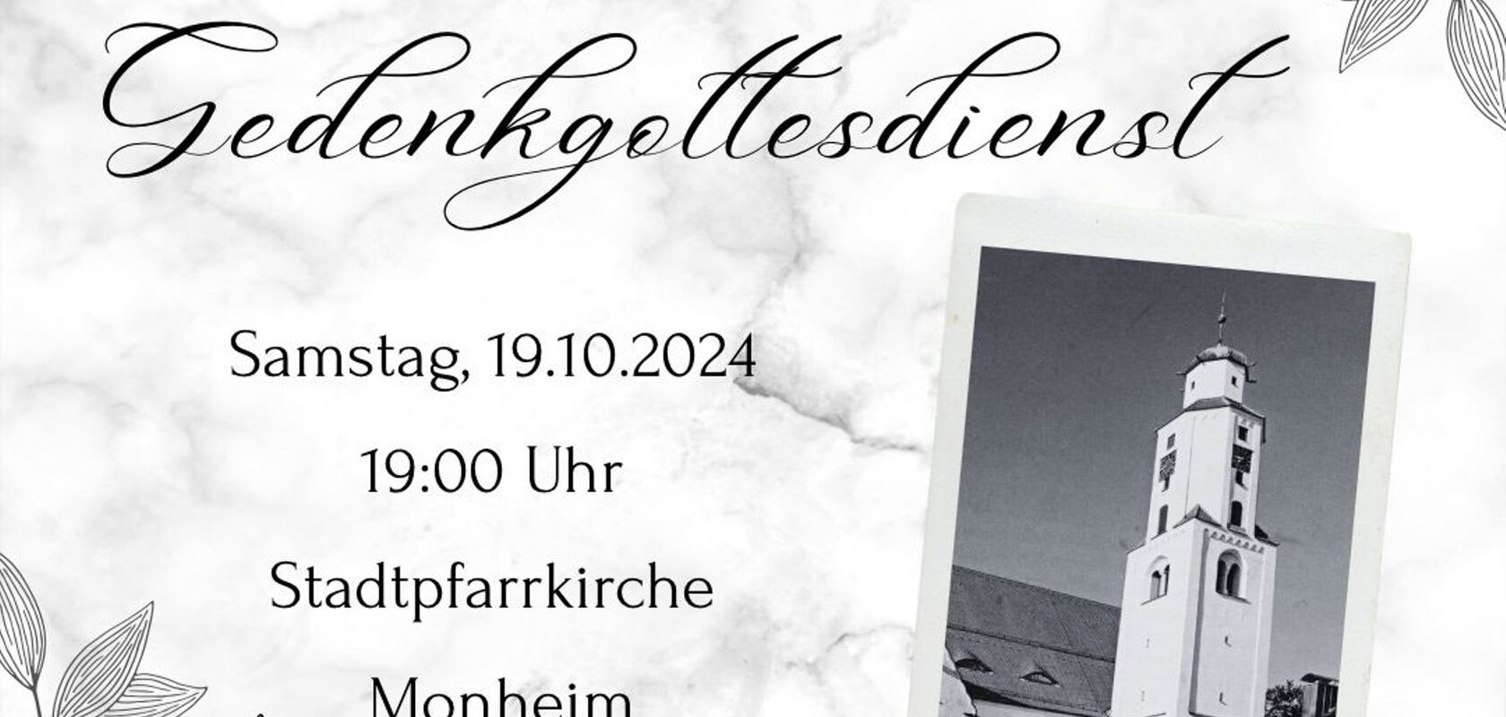 Dank- und Gedenkgottesdienst Stadtkapelle