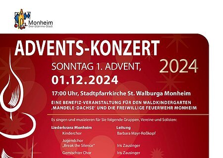 Adventskonzert 1.12.2024 in Monheim