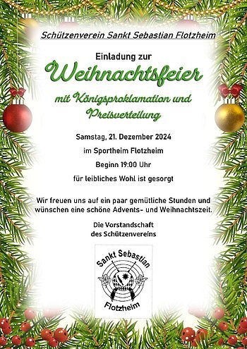 Weihnachtsfeier St. Sebastian Flotzheim 21.12.2024