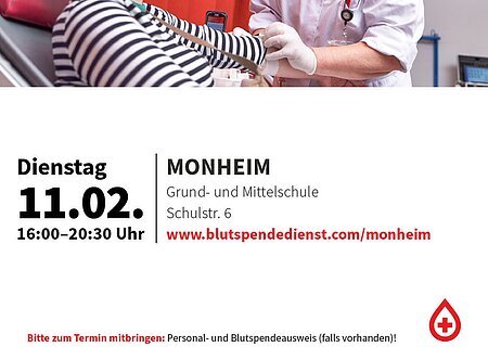 Blutspende Monheim 11.02.2025