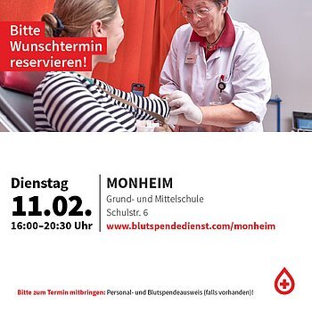 Blutspende Monheim 11.02.2025