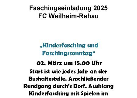 Fasching FC Weilheim-Rehau