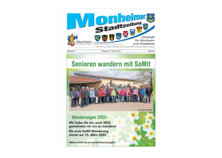 Titelseite Monheimer Stadtzeitung Ausgabe 3-2025