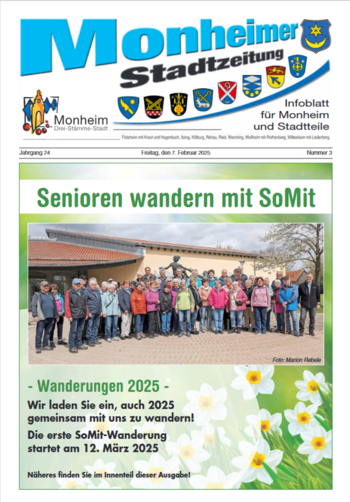 Titelseite Monheimer Stadtzeitung Ausgabe 3-2025