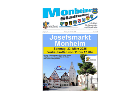 Titelseite der Monheimer Stadtzeitung Ausgabe 6