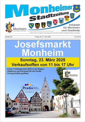 Titelseite der Monheimer Stadtzeitung Ausgabe 6