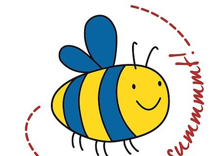 "Monheim summt!" - Partner des Netzwerks "Deutschland summt!" Logo vom Partner des Netzwerks "Deutschland summt!", nämlich "Monheim summt!" mit dem gleichnamigen Schriftzug und einer lächelnden gezeichneten blau-gelben Biene. Um die Biene eine gestrichelte Fluglinie.